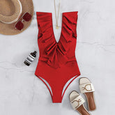 Traje de baño de una pieza con push-up y volantes Patricia